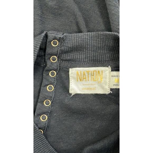 NATION LTD BLACK LONG SLEEVE TOP SIZE‎ M - Picture 6 of 7